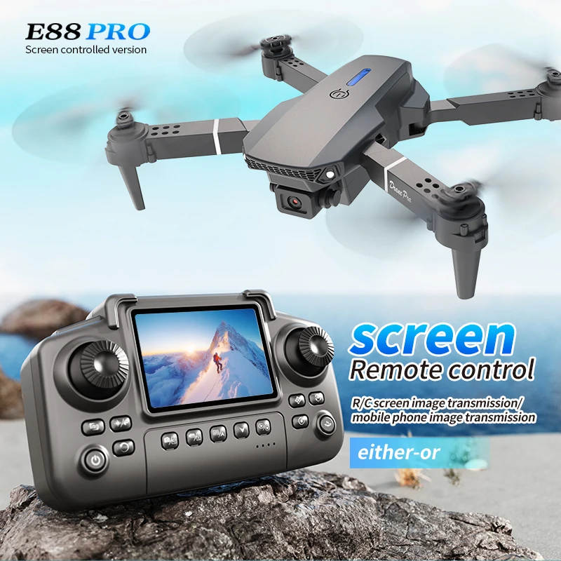 Rc Drone Uav - Professional E88 PRO Drone with Screen