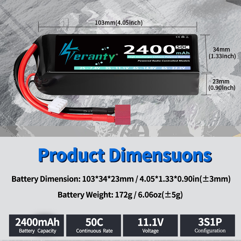 TERANTY 3S 2200/2400/2600mAh L - Drone Rc Link 评论和价格