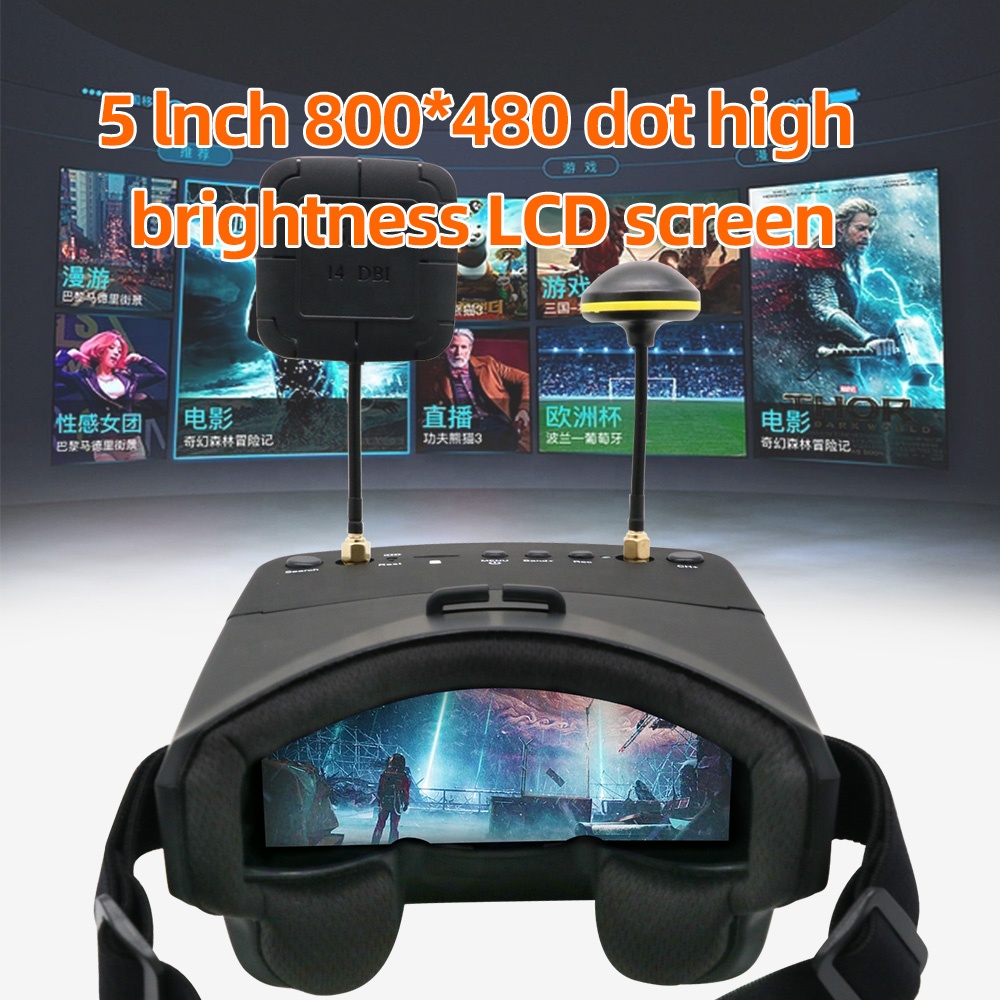 EV800D 5.8G 40CH 5 Inch 800*48 - Fpv Goggles Headset 评论和价格
