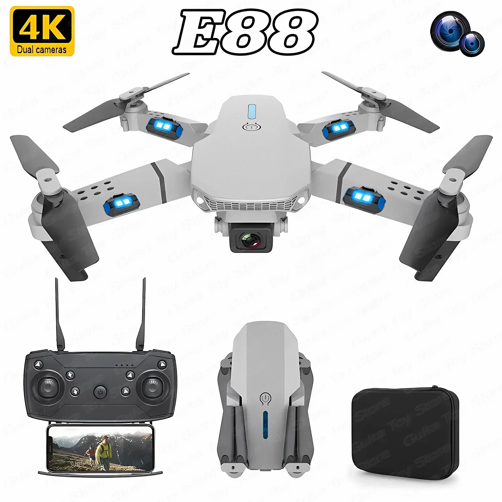 E88 Pro WIFI FPV Drone Wide An - Drone Rc Fpv Pro 评论和价格
