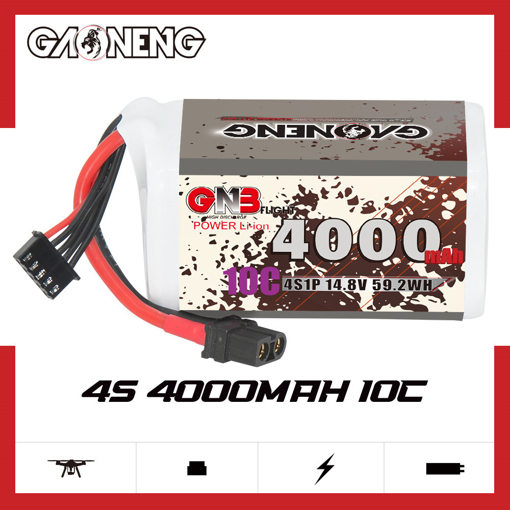 GNB 4000mAh 4S 14.8V 10C 20C W - Drone Rc Link 评论和价格